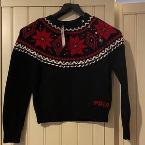 Polo by Ralph Lauren Kid’s Black and Red Patterned Sweater